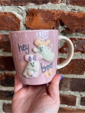 Disney Parks Halloween 2026 Pastel Cutie Ghost Minnie Mickey Ceramic Coffee Mug